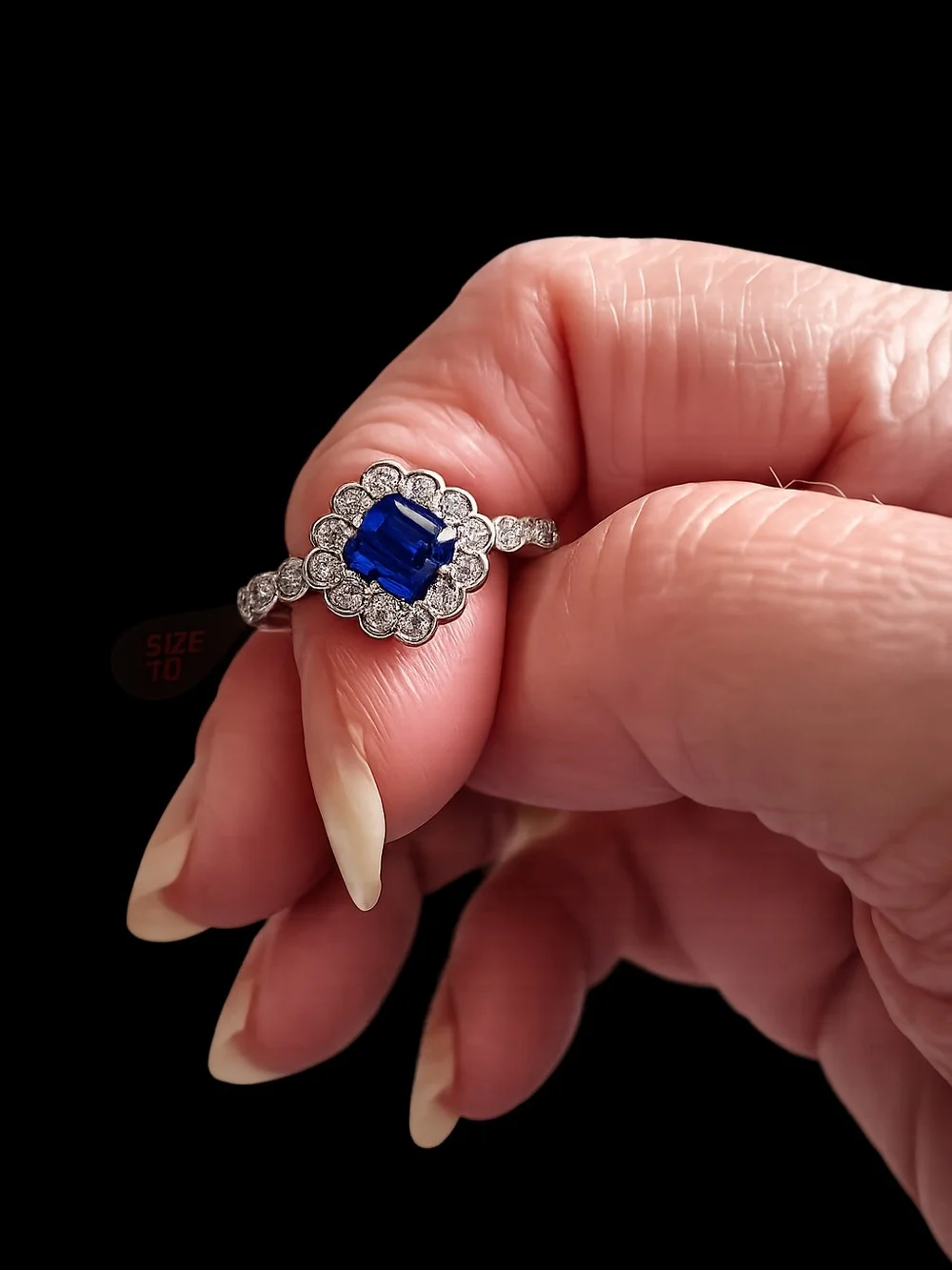 Wanderlust Unicorn Natural Fusion Sapphire Ring Size 10 – Rhodium Plated